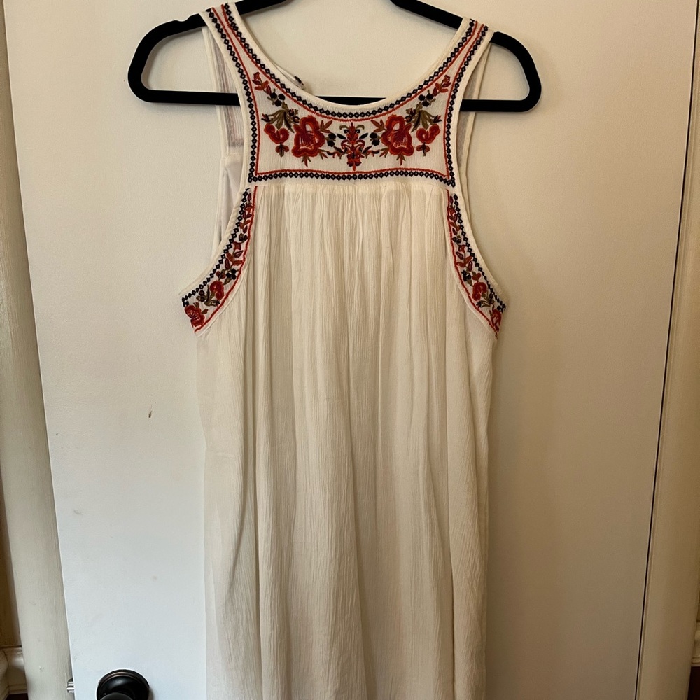 Embroidered white sundress